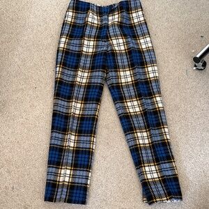 Vintage Blue and Black Plaid Pants